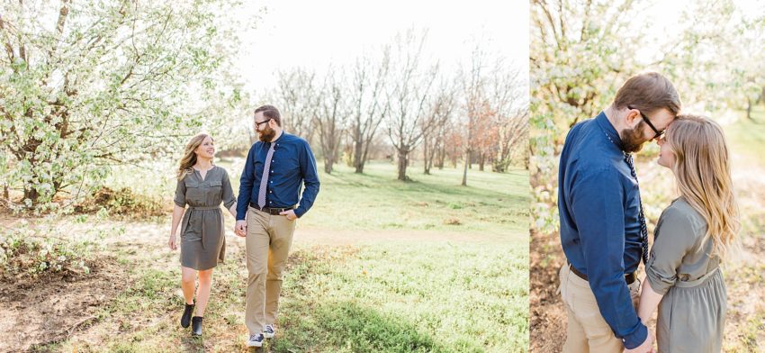 White Blossoms Engagement Session (Euless, Texas)