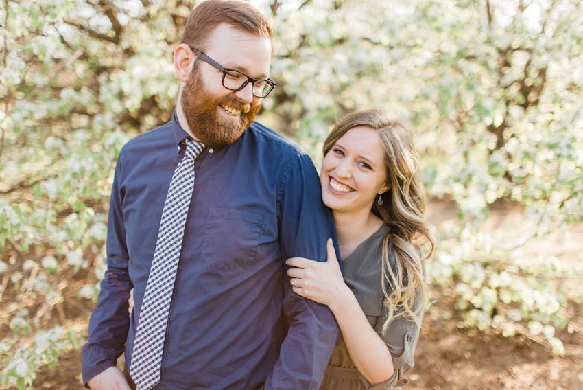 White Blossoms Engagement Session (Euless, Texas)