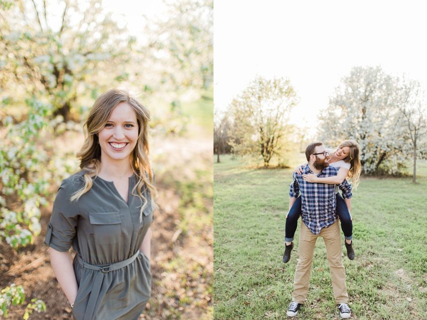White Blossoms Engagement Session (Euless, Texas)