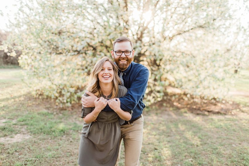 White Blossoms Engagement Session (Euless, Texas)