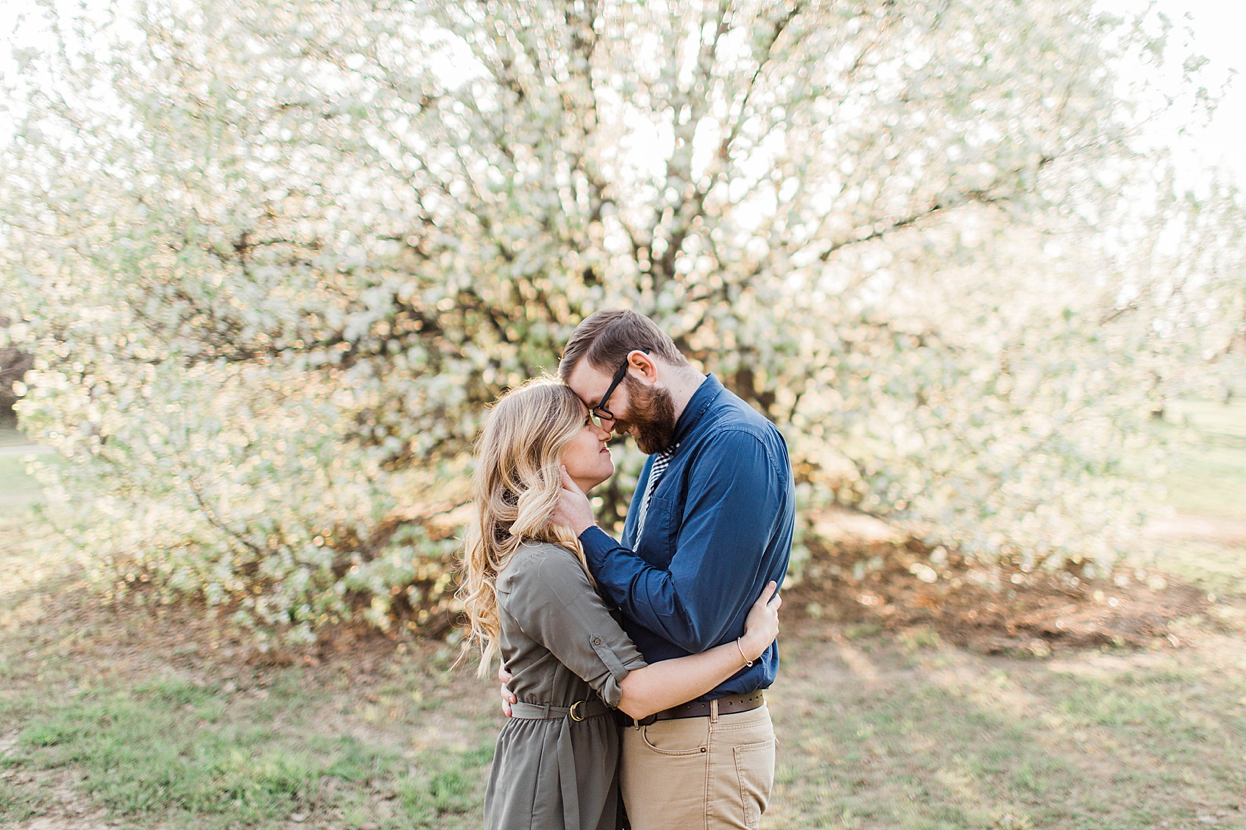 White Blossoms Engagement Session (Euless, Texas)