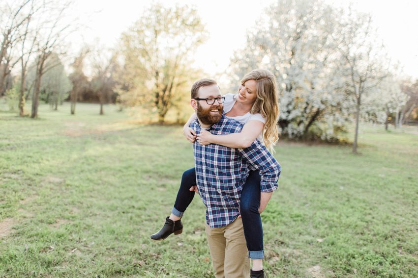 White Blossoms Engagement Session (Euless, Texas)