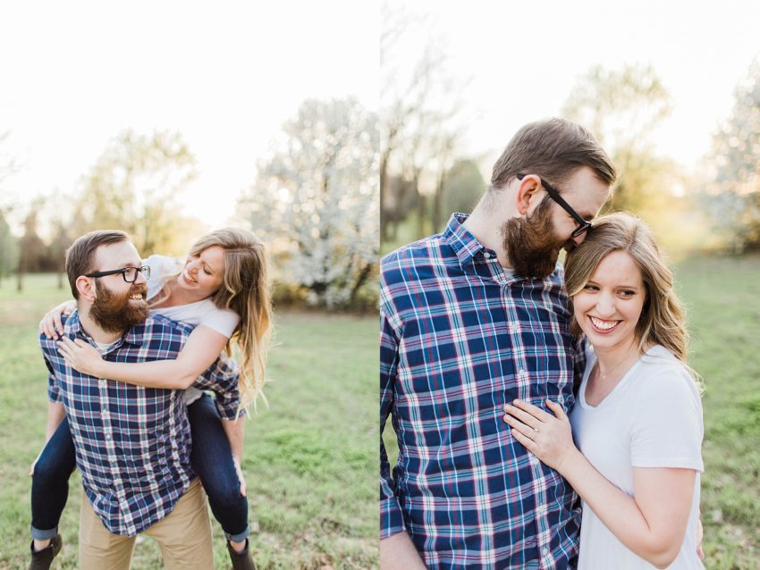 White Blossoms Engagement Session (Euless, Texas)