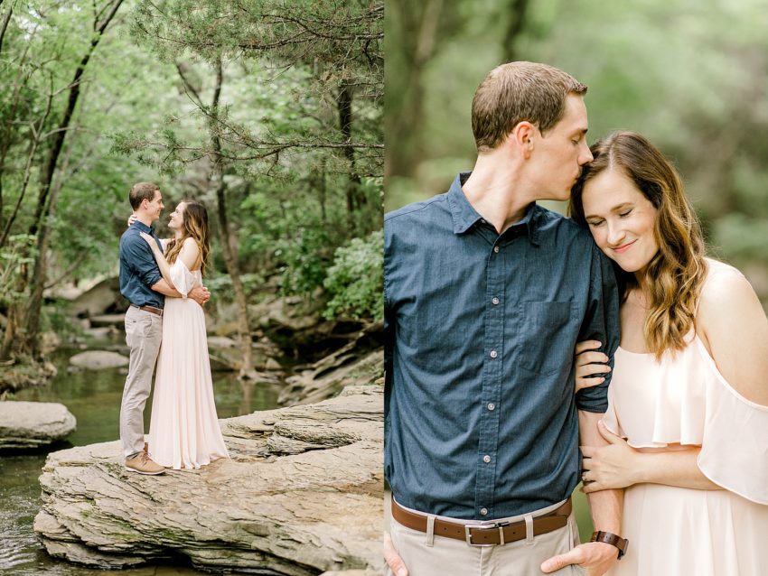 Romantic Creek Engagement Session (Flower Mound, Texas) | Becca Sue Photography - www.beccasuephotography.com