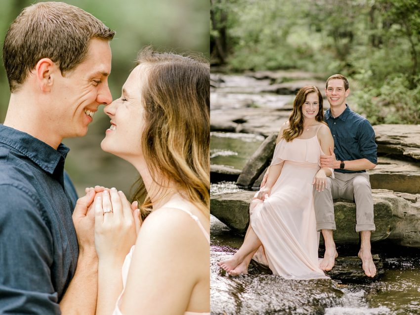 Romantic Creek Engagement Session (Flower Mound, Texas) | Becca Sue Photography - www.beccasuephotography.com