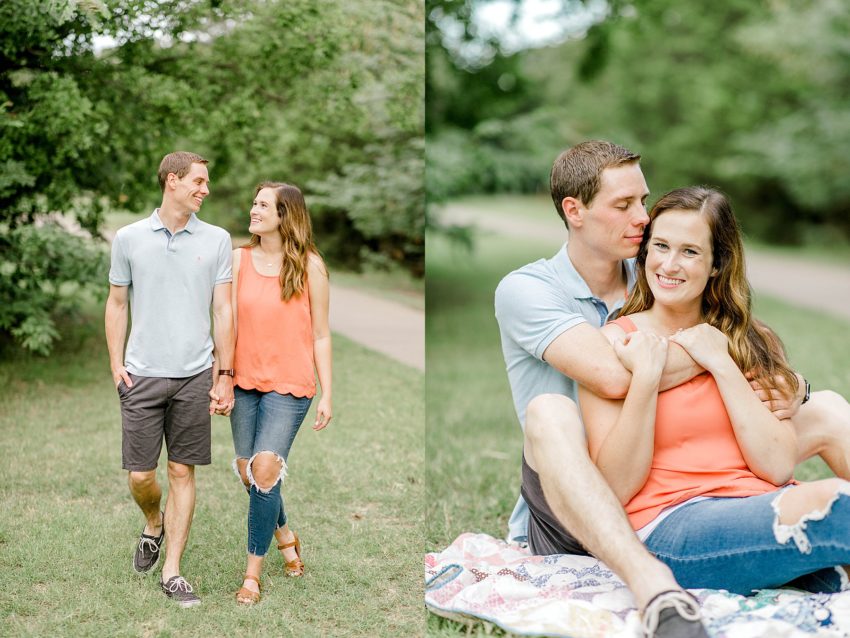 Romantic Creek Engagement Session (Flower Mound, Texas) | Becca Sue Photography - www.beccasuephotography.com