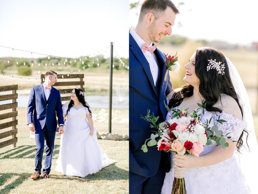 Navy and Blush Fall Wedding (Krum, Texas) | Becca Sue Photography - www.beccasuephotography.com