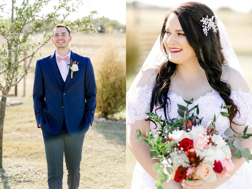 Navy and Blush Fall Wedding (Krum, Texas) | Becca Sue Photography - www.beccasuephotography.com