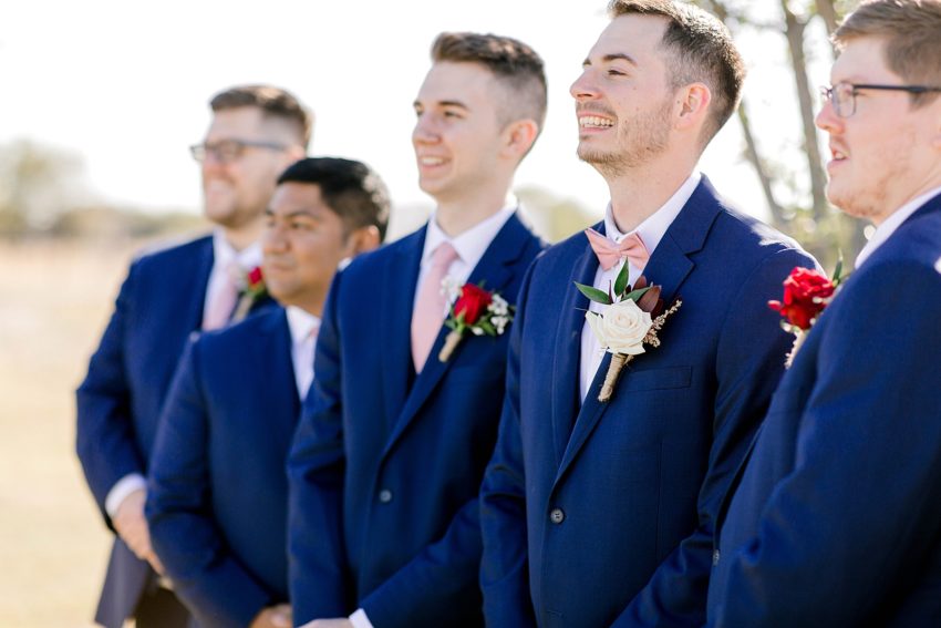 Navy and Blush Fall Wedding (Krum, Texas) | Becca Sue Photography - www.beccasuephotography.com
