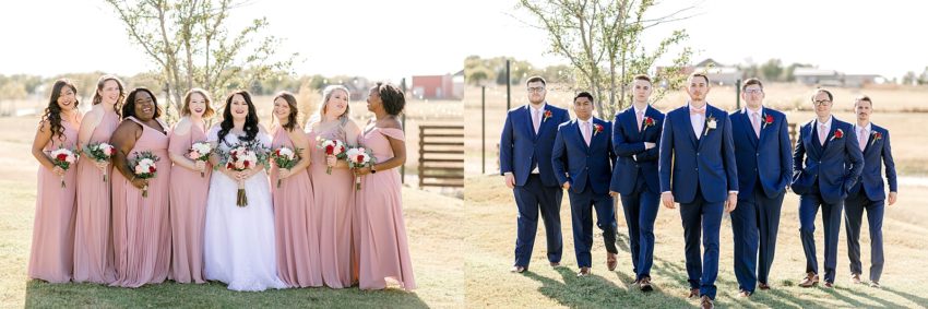 Navy and Blush Fall Wedding (Krum, Texas) | Becca Sue Photography - www.beccasuephotography.com