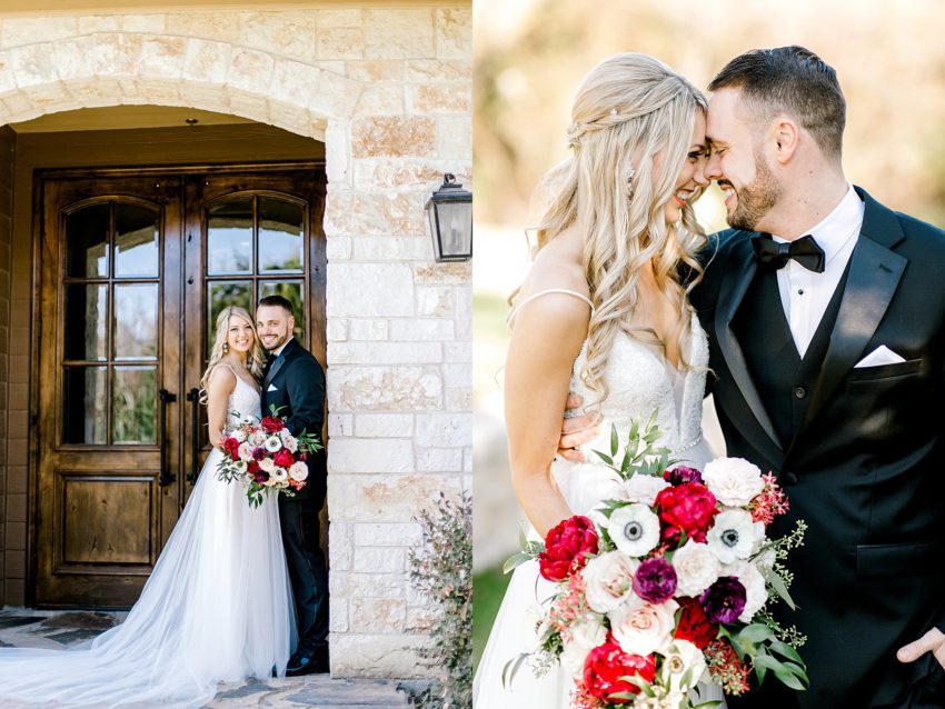 Black and Burgundy Winter Wedding (Grapevine, Texas) | Becca Sue Photography - www.beccasuephotography.com