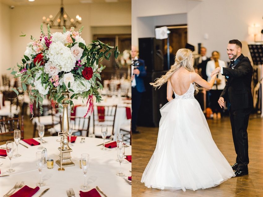 Black and Burgundy Winter Wedding (Grapevine, Texas) | Becca Sue Photography - www.beccasuephotography.com
