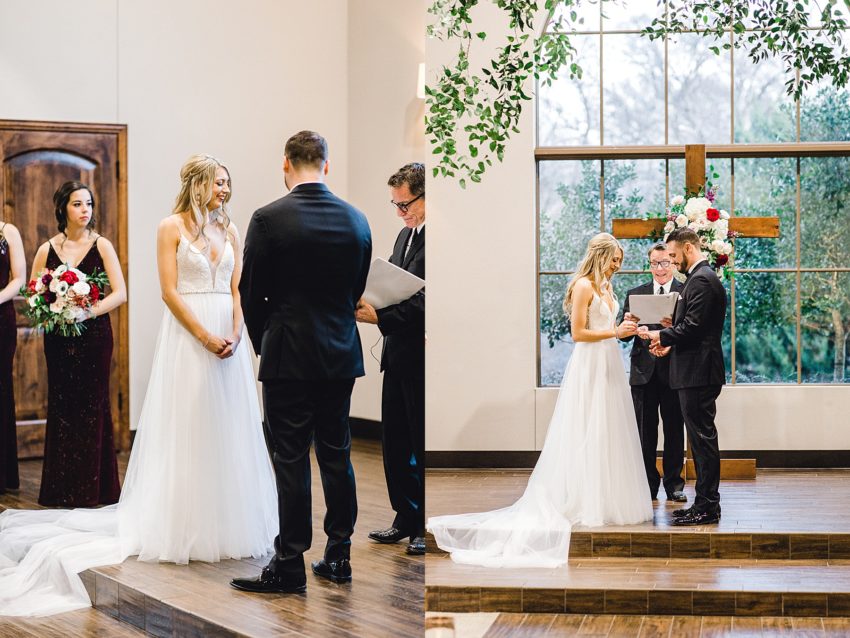 Black and Burgundy Winter Wedding (Grapevine, Texas) | Becca Sue Photography - www.beccasuephotography.com