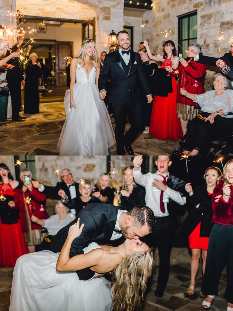 Black and Burgundy Winter Wedding (Grapevine, Texas) | Becca Sue Photography - www.beccasuephotography.com