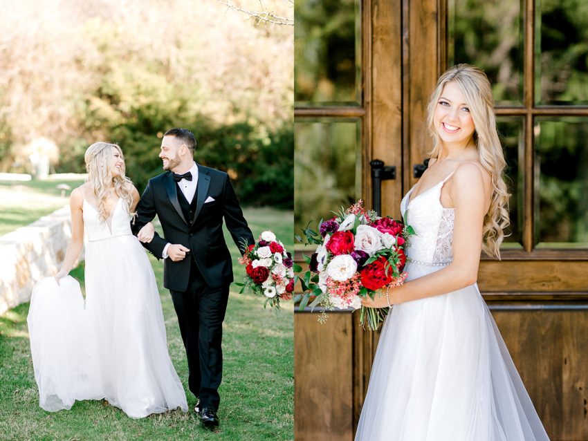 Black and Burgundy Winter Wedding (Grapevine, Texas) | Becca Sue Photography - www.beccasuephotography.com