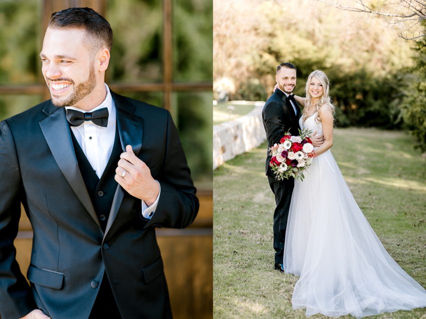 Black and Burgundy Winter Wedding (Grapevine, Texas) | Becca Sue Photography - www.beccasuephotography.com