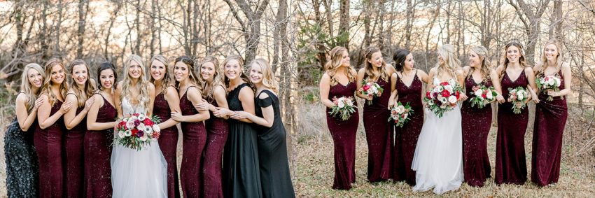 Black and Burgundy Winter Wedding (Grapevine, Texas) | Becca Sue Photography - www.beccasuephotography.com