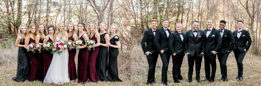 Black and Burgundy Winter Wedding (Grapevine, Texas) | Becca Sue Photography - www.beccasuephotography.com